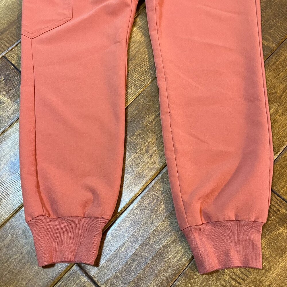 Figs High Waist Zamora Jogger Scrub Pants Nurse Doctor 3186 Terracotta X-Small - Picture 10 of 10